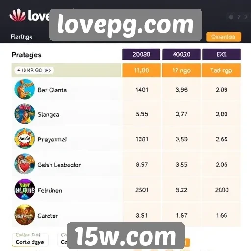Desempenho do lovepg.com em comparação com concorrentes